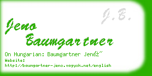 jeno baumgartner business card